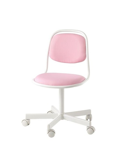 Ikea Örfjäll Çocuk Çalışma Sandalyesi, Beyaz-vissle Pembe