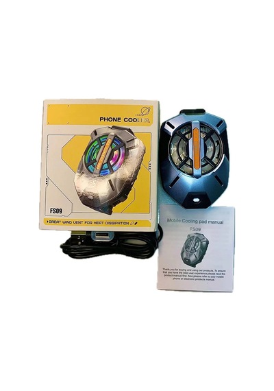 Pmr Fs09 Kıskaçlı Cep Telefonu Soğutucu Rgb Işıklı, Dijital Ekranlı, 3 Kademeli Fan
