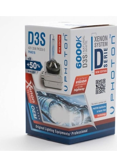 D3s 6000k +%50 Fazla Işık Xenon Far Ampulü Ph4516