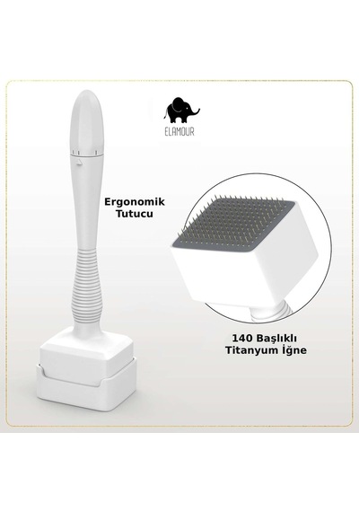 140 Titanyum Iğneli Ayarlanabilir Iğne Ölçülü 0.25-3.0mm Dermastamp - Dezenfektan Hediyeli