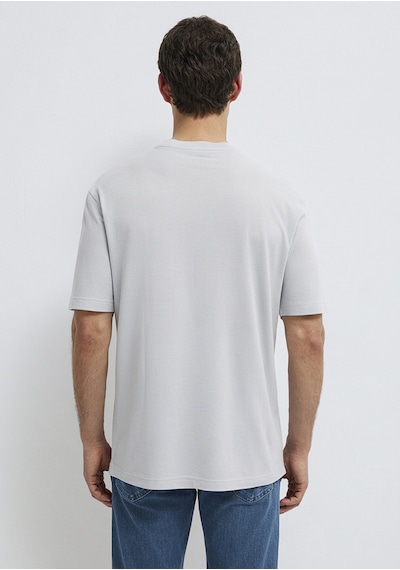 Mavi - Soft-premium Açık Mavi Tencel Liyosel Karışımlı Tişört 0613468-70802 Açık Mavi