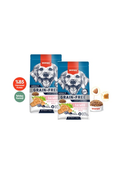 Wanpy Tahılsız Somonlu Yetişkin Köpek Maması 1,5kg X 2 Adet