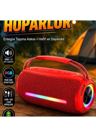 Ipx6 Su Geçirmez Bluetooth Hoparlör 20w Stereo Çift Sürücü Usb Sd Aux Destekli