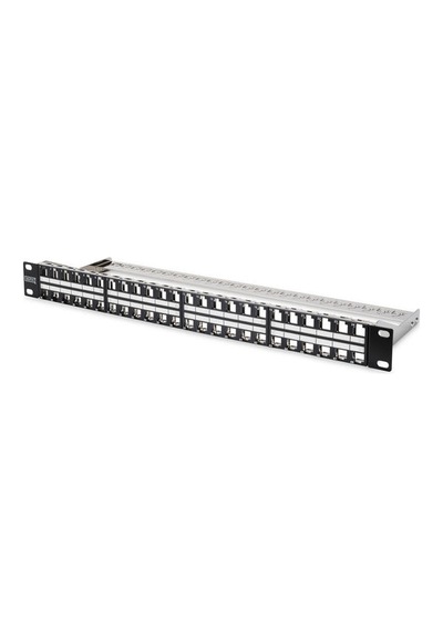Digitus Dn-91424 48 Port Cat 6A 1U Boş Zırhlı Siyah Patch Panel