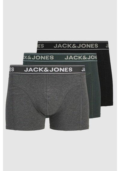 Jack & Jones Jacblack 3 Pack Erkek Boxer Grı