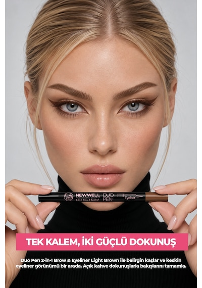 Duo Pen 2-in-1 Brow & Eyeliner Light Brown 02 2 Ml