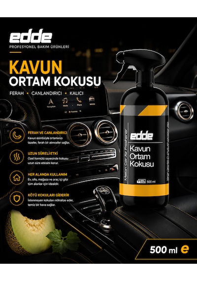 Edde Kavun Kokulu Araba Araç Oto Ortam Kokusu Araç Içi Kokuları Oto Parfümü 500 Ml Oto Detailing