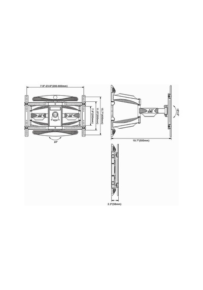 North Bayou Nb P6 Lcd Led 40 80 İnch Uyumlu Ultra Ince Hareketli Tuv Sertifikalı Tv Askı Aparatı