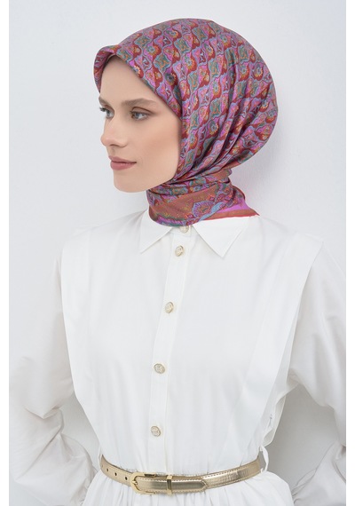 Armine Saf İpek Sura Eşarp-2026 İlkbahar-yaz- 951800d Kırmızı-mavi