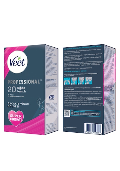 Veet Professional Sir Ağda Bandı Bacak & Vücut Bölgesi Hassas Ciltler 20'lı