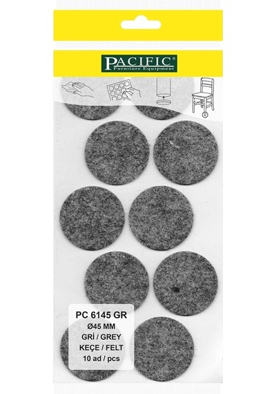 Pacıfıc Gri Yapışkanlı Keçe Ø 45mm