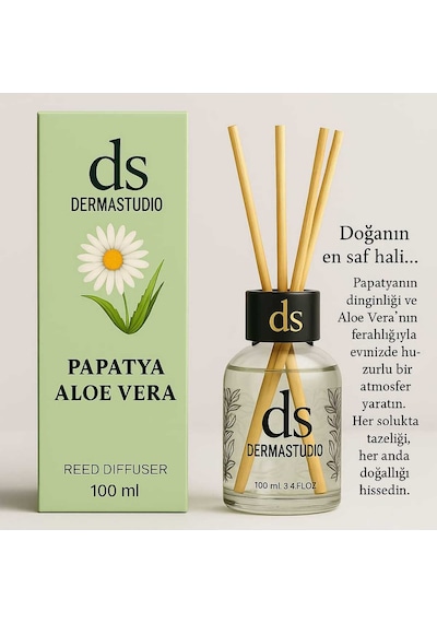 Papatya Aloe Vera Bambu Oda Kokusu 100 Ml Doğal Ve Ferah Koku Karışık