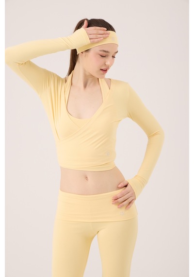 Holly Lolly Bağlamalı Crop Kesim Ellen Bolero Sarı