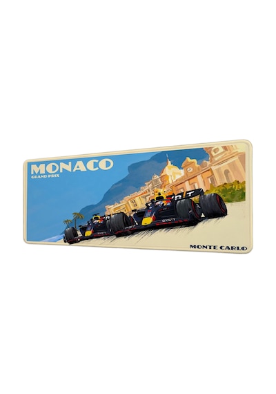 Monaco Grandprix 1 40x90 Cm Oyuncu Mousepad Kaymaz Taban Büyük Boy Mousepad Siyah