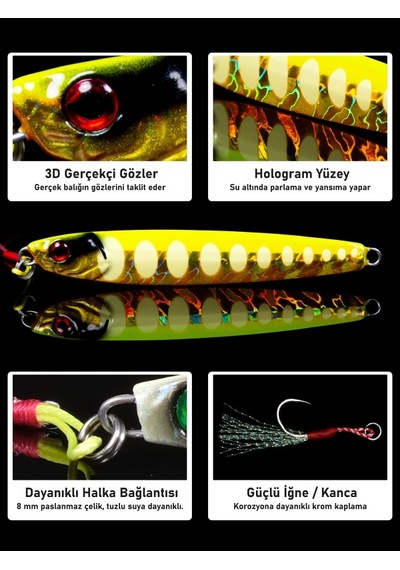 Jig, Zoka, Suni Yem, Uv Metal Jig, 80gr 11cm Jıgto Tide 80