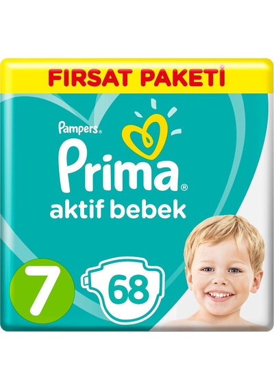 Prima Bebek Bezi 7 Beden 15+ KG Fırsat Paketi 2 x 34 68 Adet 2'li