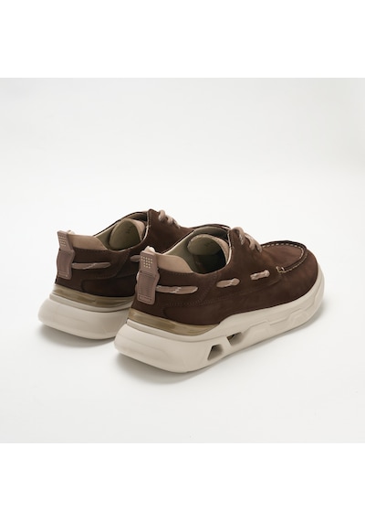 Sneaker Erkek Og-2410 John May 034-132 T-etiket90 Kahve Nubuk-bej Dana Süet Kahverengi