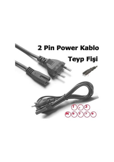 Işıldak Laptop Teyp Kablosu Fişi Kaliteli Sağlam 220V Çift Oluklu (465331044)