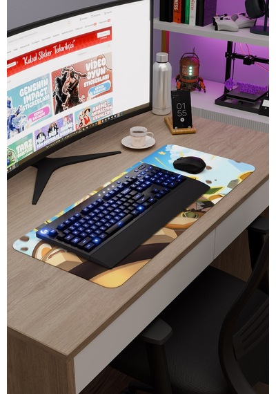 Kachina Genshin Impact Anime Oyuncu V3 - 70x30 Xl Gaming Mouse Pad Fare Altlığı