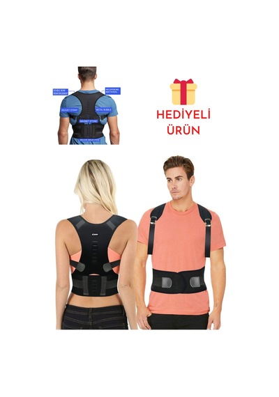 Ankaflex Dik Durmayı Sağlayan Korse Bel Sırt Omuz Korsesi Dik Duruş Korsesi Siyah