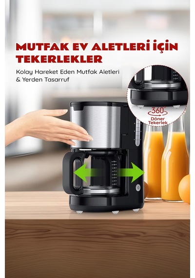 4lü Mini Tekerlekli Mobilya Kaydırma Beyaz Eşya Kaydrıma Aparatı Pratik Yer Değiştirme Tekerleği Diğer