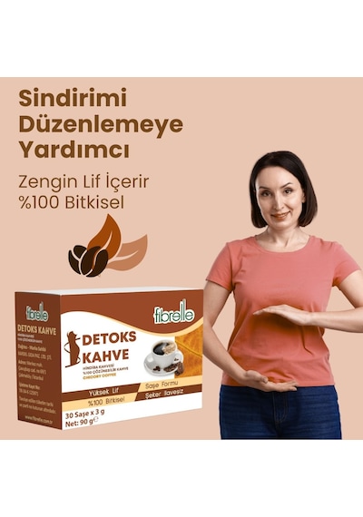 Fibrelle Hindiba Kahvesi Detox 30 Adet 3 Gr Kutu Saşe 90 G Çözünebilir