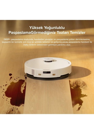 Roborock Q8 Max Pro Beyaz Akıllı Robot Süpürge (Teşhir)