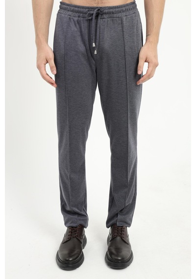 Dufy Erkek Slim Fit Lacivert Örme Pantolon-25448