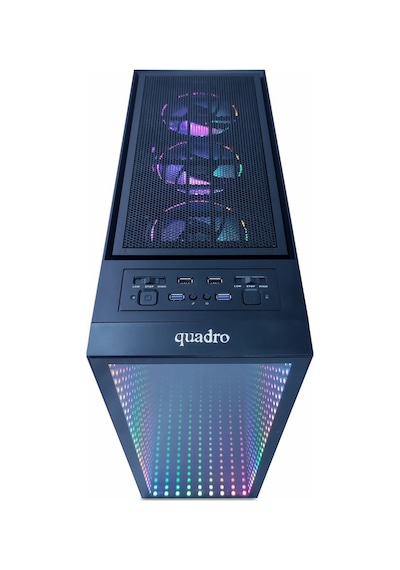 Quadro Qt100 Titan Usb 3.2 Rgb Atx Mid Tower Siyah Kasa