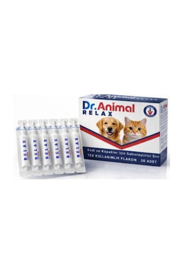 Dr. Animal Relax Kedi Ve Köpek Sakinleştirici Ve Stres Giderici 20 Pipet 30 Gr Korku, Seyahat Ve Anksiyete Karşıtı