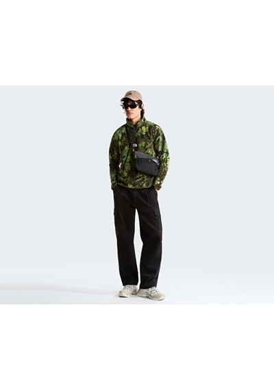 The North Face M Novelty Logo Glacıer 1/4 Zıp - Prınt Erkek Outdoor Çeyrek Fermuarlı Polar Üst Nf0a8jk8ss11 Yeşil