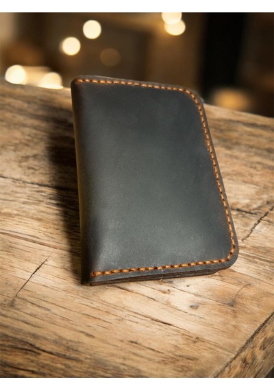 Parla Leather Liberta El Yapımı Hakiki Deri Kart Cüzdan Taba - Kahverengi