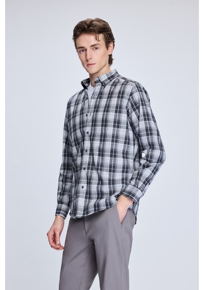 Hatemoğlu Gri Slim Fit Kareli Düğmeli Yaka Uzun Kollu Pamuklu Gömlek 19151010014a 140 1964071 Gri Hatemoğlu Gri Slim Fit Kareli Düğmeli Yaka Uzun Kollu Pamuklu Gömlek 19151010014a 140 1964071 Gri