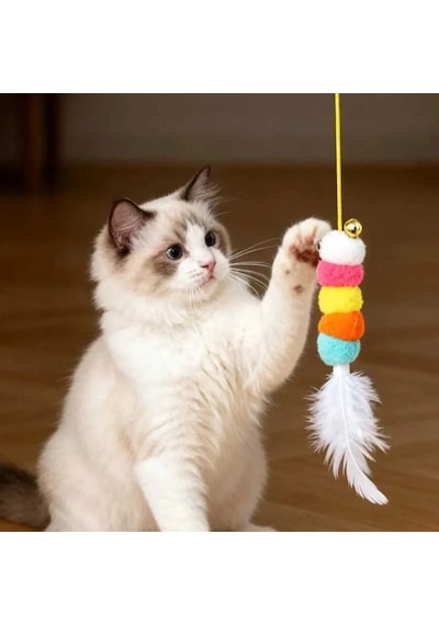 5 Adet Otomatik Yo-yo Kedi Oyuncağı - Makaralı Şarjlı