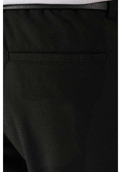 Efor Slim Fit Yan Cepli Dokulu Esnek Casual Koyu Yeşil Pantolon P 1139 Yeşil