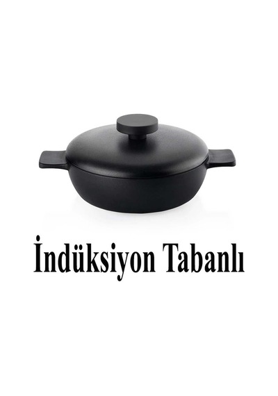 Schafer Cast Pro Döküm Basık Tencere 28 Cm - Siyah İndüksiyon Tabanlı
