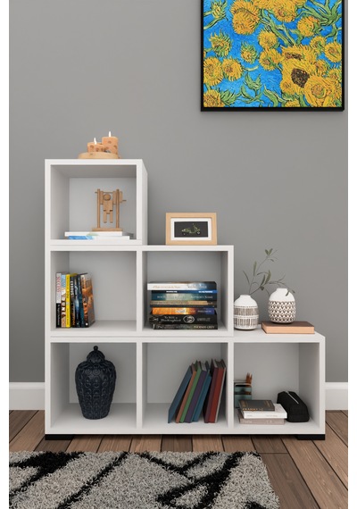 Yvz Home Neptün-1 Kitaplık Beyaz Yvz Home Neptün-1 Kitaplık Beyaz