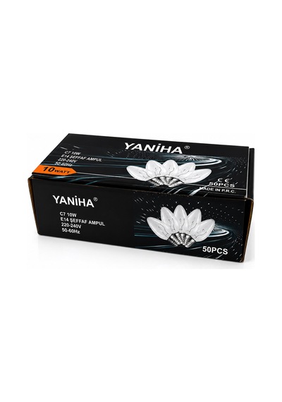 50 Adet Şeffaf Gece Lambası Ampul E14 - 10w C7 5570