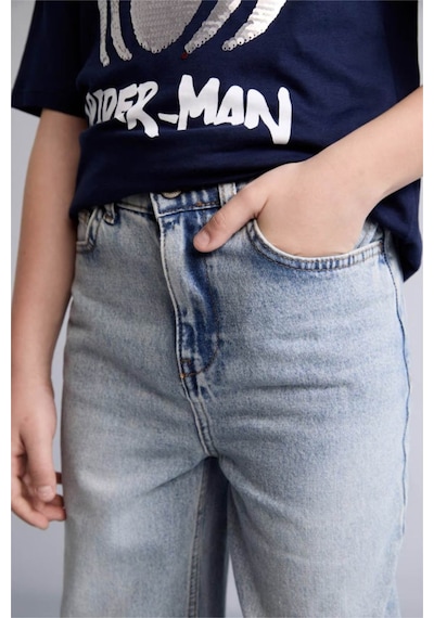 Defacto %100 Pamuk Loose Fit Açık Mavi Erkek Çocuk Jean Pantolon H2152a8/nm39