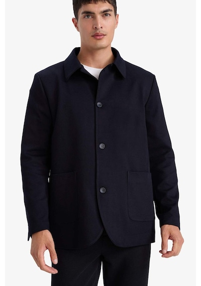 Defacto Regular Fit Polo Yaka Blazer Ceket G3832ax25wnnv82 Lacivert-nv82