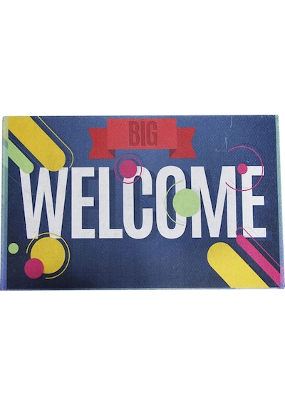 Welcome Baskılı Çift Taraflı Kauçuk Kapı Önü Paspası (456178475)