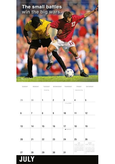 Futbol 2025 Duvar Takvimi, 16 Aylık Spor Takvimi, 30,48 Cm X 30,48 Cm Çok Renkli