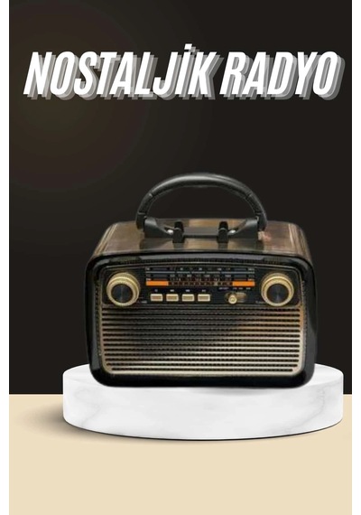 Nostaljik Radyo Bluetooth Bağlantılı Müzik Kutusu Ahşap 17820255