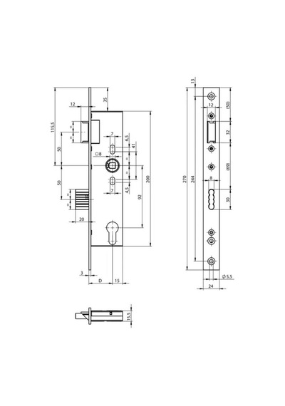 Assa Abloy Kapı Kilidi 40 Mm Silindirsiz
