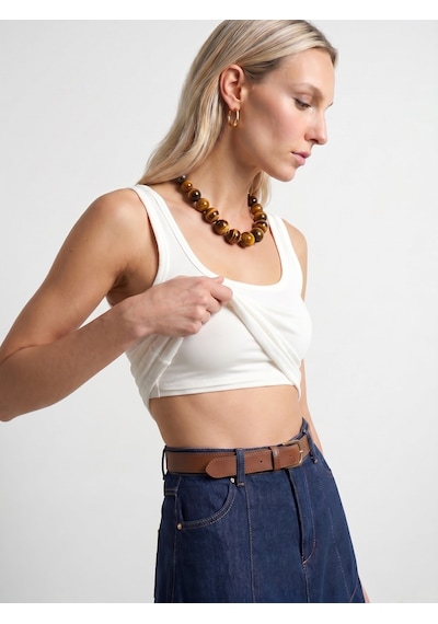 Dilvin 32807 Bra-free Atlet-beyaz
