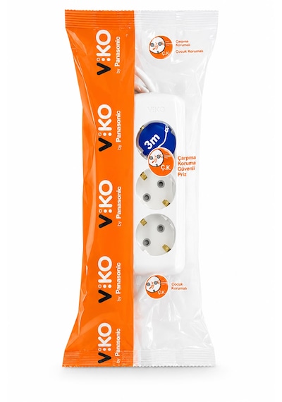 Viko 3 Lü 3 Metre Kablolu Topraklı Priz 10