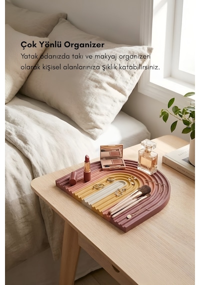 Bohem El Yapımı Kahve Sunum Standı Dekoratif Masa Organizer & Aksesuar