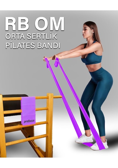 Pilates Lastiği Orta Sert Rb Om Mor