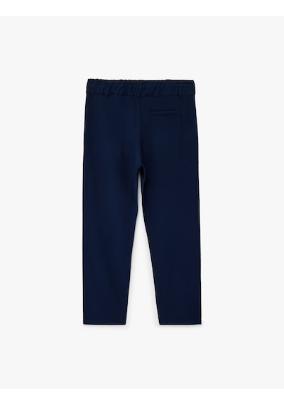 Koton Beli Lastikli Bağlama Detaylı Pileli Basic Pantolon Lacivert 6skb40144tw Koton Beli Lastikli Bağlama Detaylı Pileli Basic Pantolon Lacivert 6skb40144tw