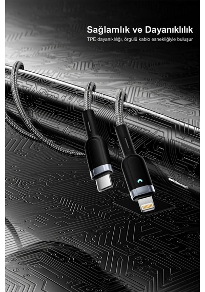 Ven-dens Vd-dcz05 60 W Pd Type-c To Type-c Hızlı Şarj Ve Veri Kablosu, 1 Metre, Naylon Örgü, Siyah